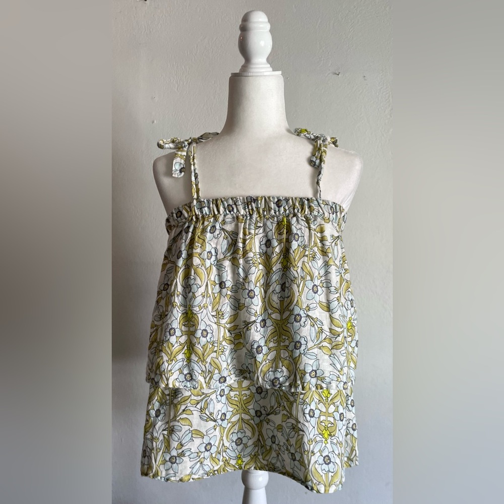 Le Raganne Italian Linen Tiered Camisole